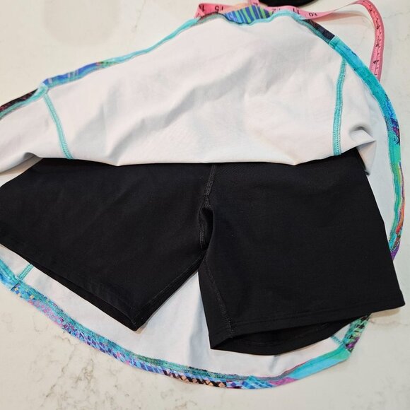 Donajo Dona Jo Skort Size Small 1 Seabreeze Artsy 16" Tennis Pickleball Blue - Picture 2 of 8